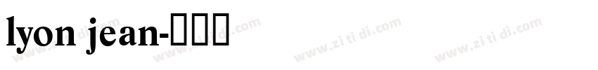 lyon jean字体转换